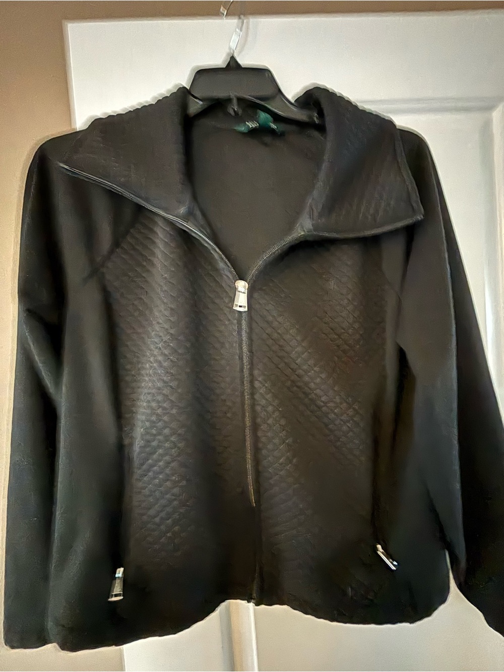 Ralph Lauren Women’s Black Quilted Zip-Front Jacket, XL - Iike new!!!!! - Picture 4 of 6